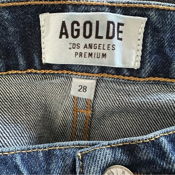 AGOLDE Jaden High Rise Cut Off Shorts Destroyed & Studded size 28 - Picture 7 of 9
